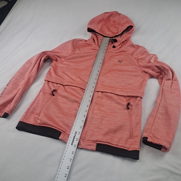 Horse Pilot Women's Long Sleeve Fleece Hoodie Jacket Tempest Pink Size L - Picture 13 of 14